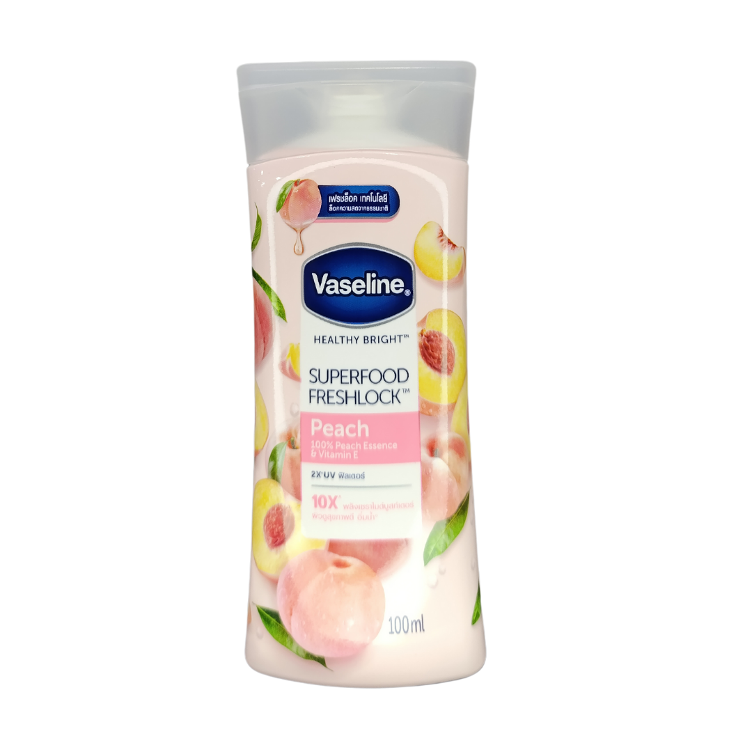 Vaseline Healthy Bright Super Food Fresh Lock Peach Body Lotion - 100ml
