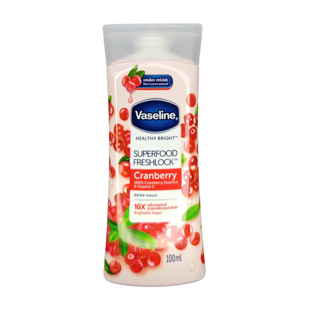 Vaseline Healthy Bright Super Food Fresh Lock Cranberry Body Lotion - 100ml