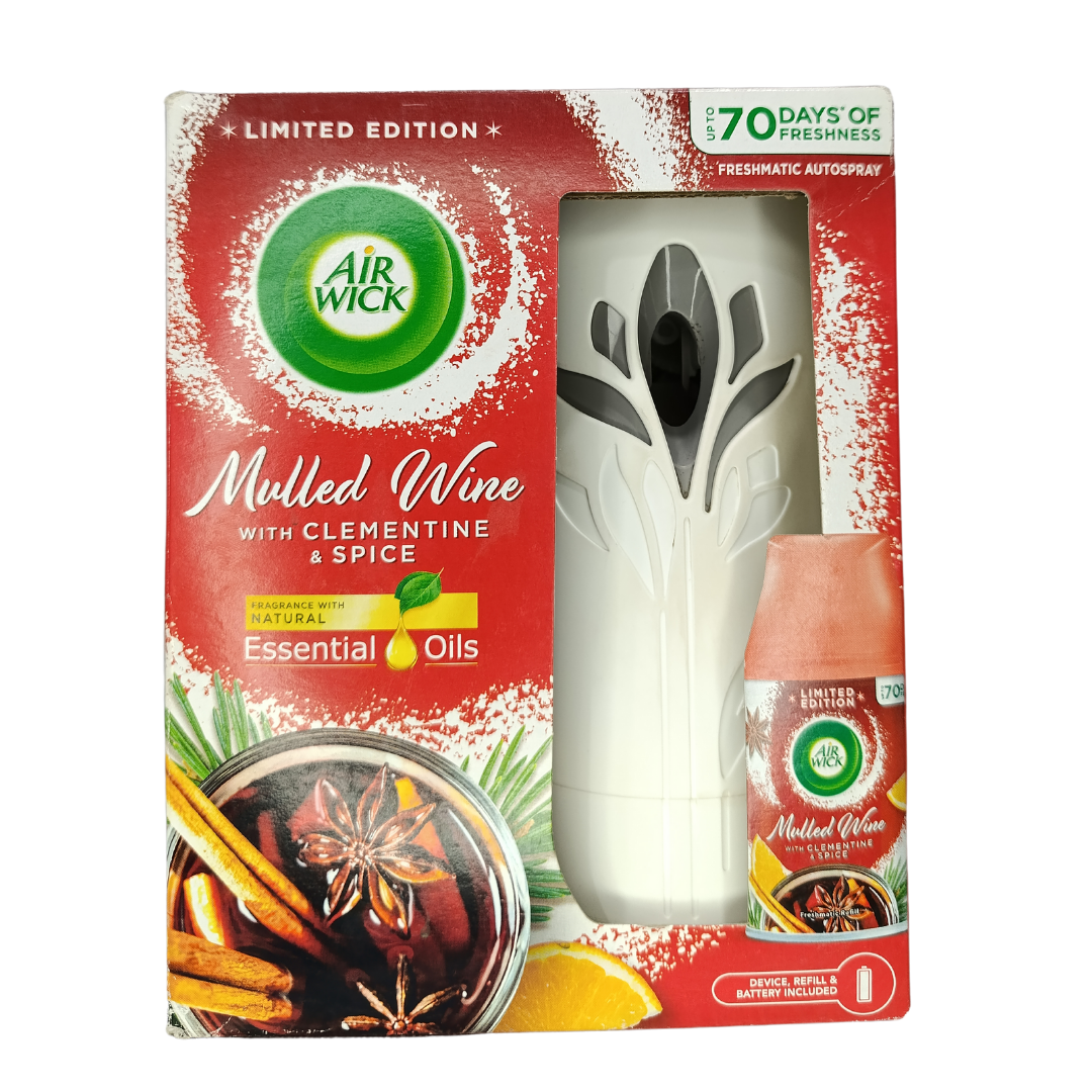 Air Wick Mulled Wine With Clementine & Spice - Pack Of Machine & Refill -ORIGNAL