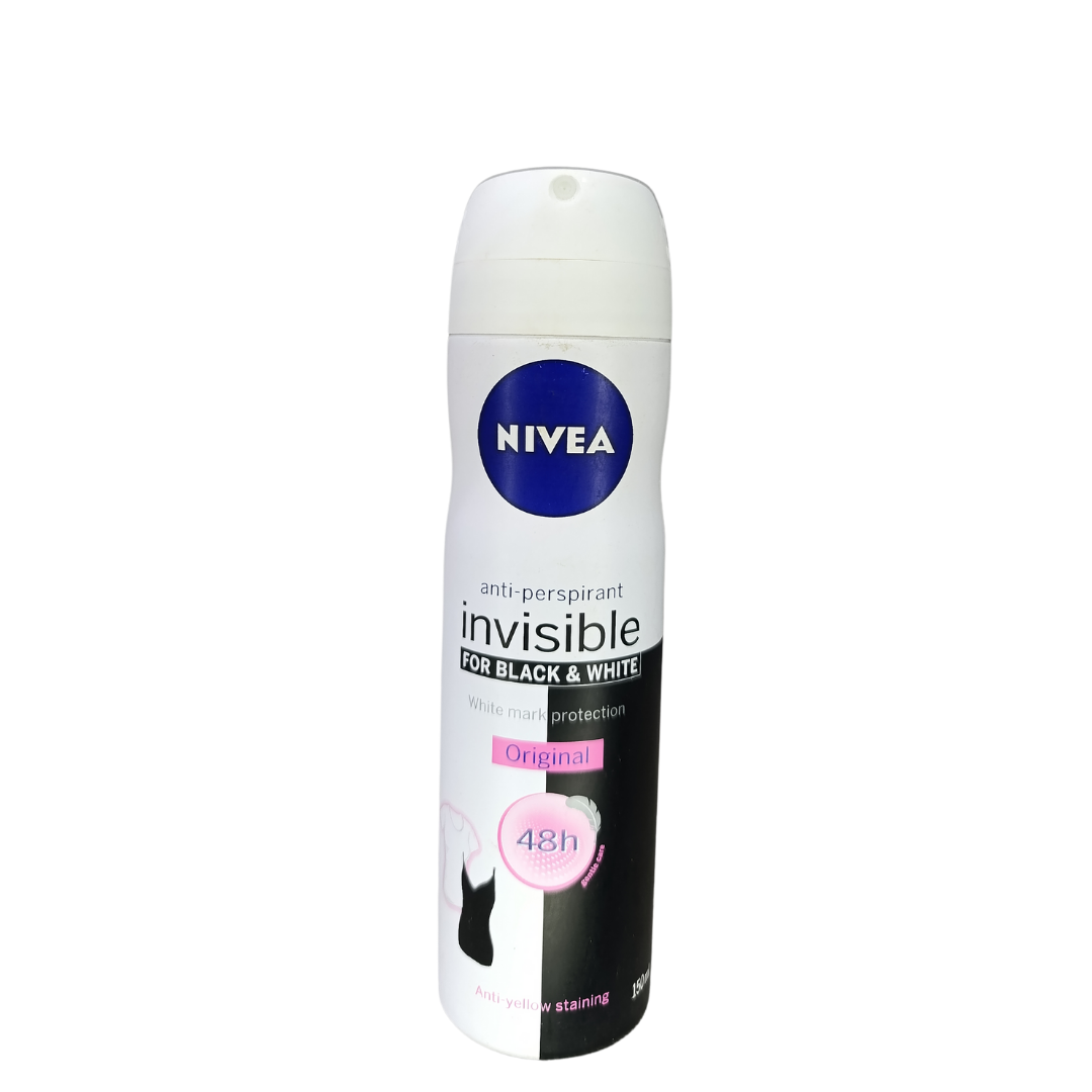 Nivea Anti-Perspirant Body Spray Invisible For Black & White - 150ml