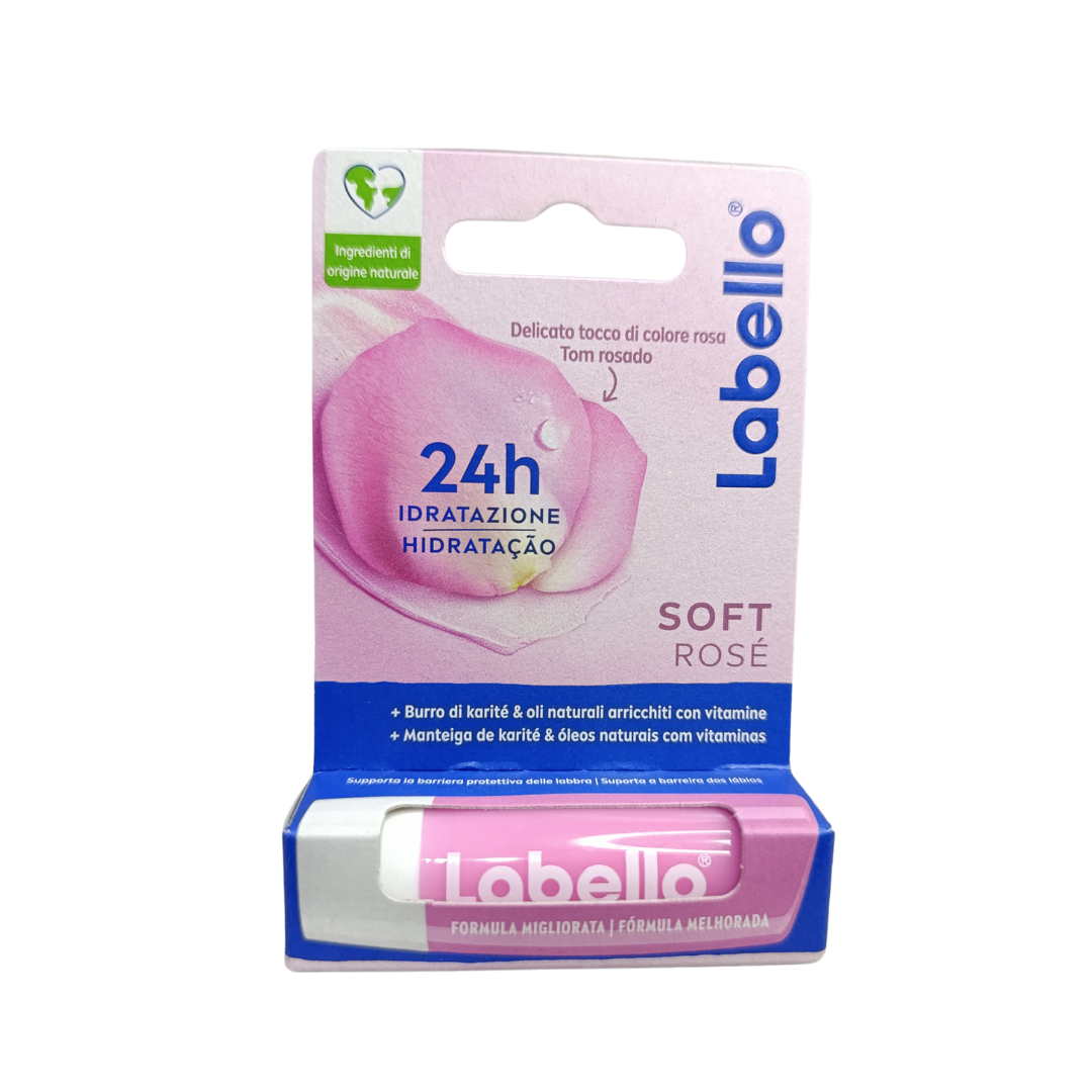 Labello Soft Rose Lip Balm - 4.8g