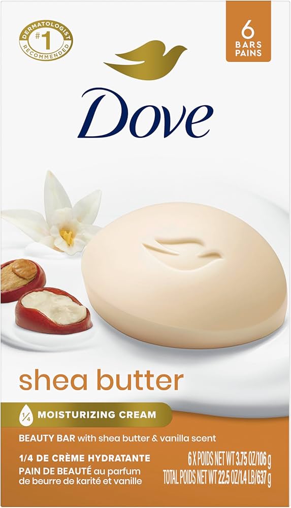 Dove 6 Bar Soap Shea Butter - 637g