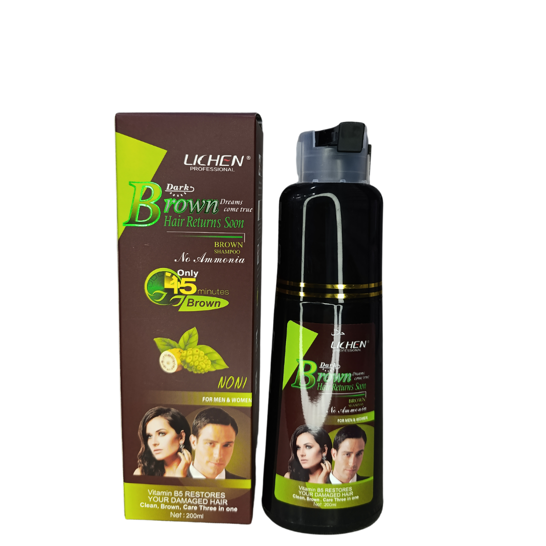 Linchen Hair Color Brown Shampoo - 200ml