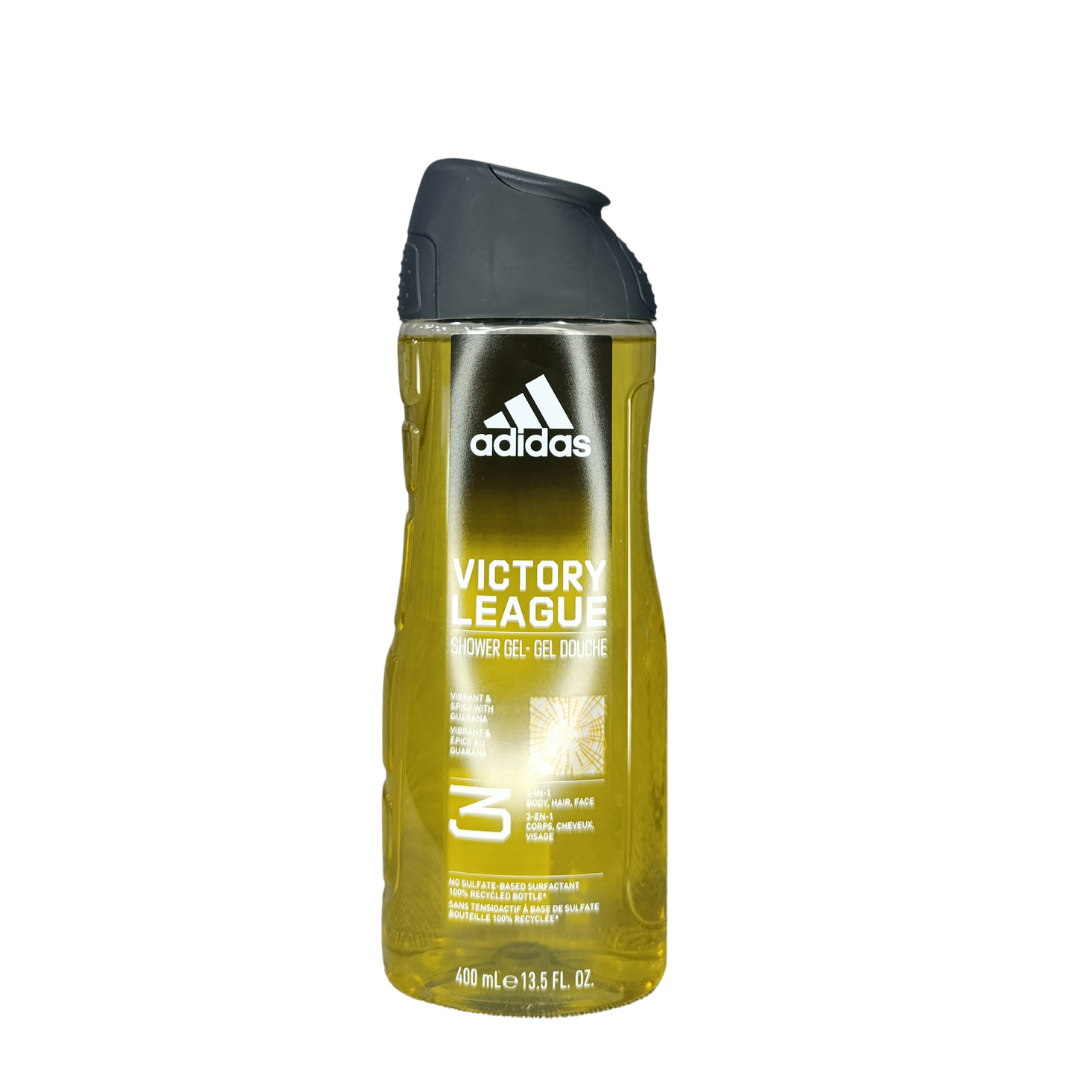 Adidas Victory League Shower Gel 3 in 1 Body Hair And Face 400ml Skinyx Hub