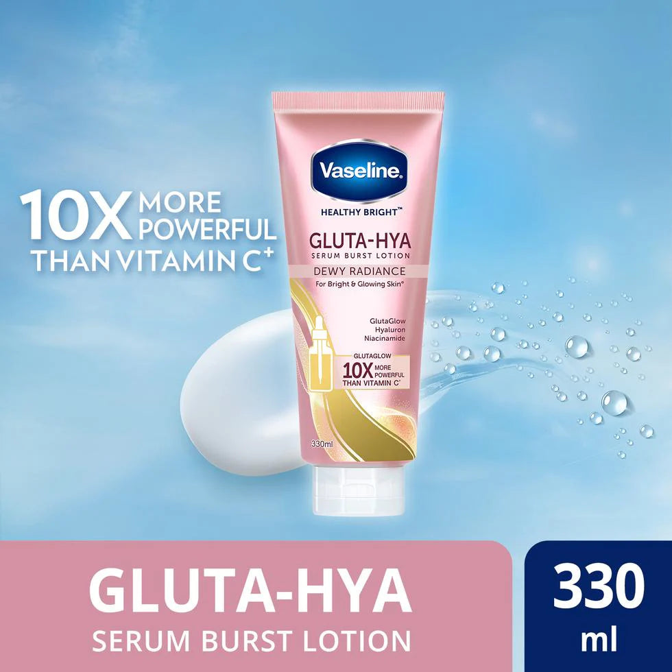 Vaseline Healthy Bright Gluta-HYA Lotion Serum Burst Dewy Radiance - 330ml