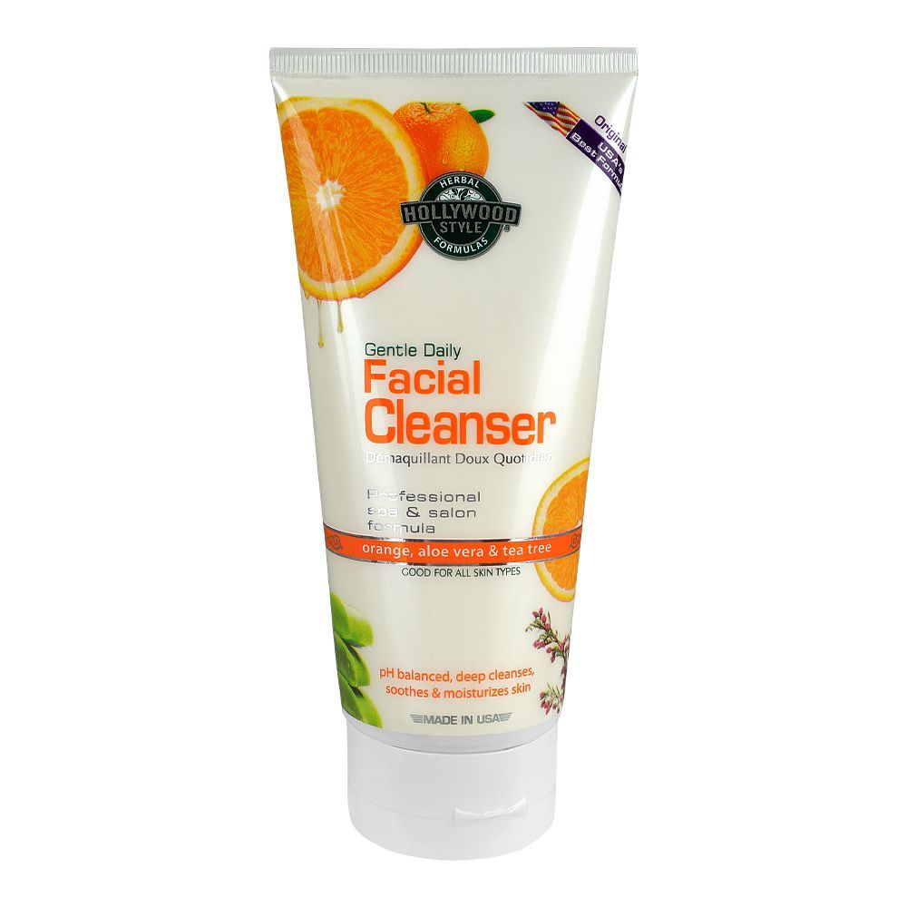 Holly Wood Style Facial Cleanser Cream with Orange, Aloevera & Teatree