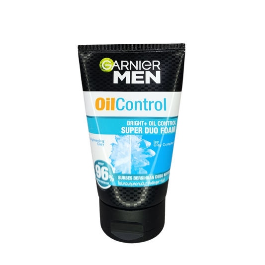 Garnier Men Oil Control Bright + Oil Control Super Duo Foam - 100ml