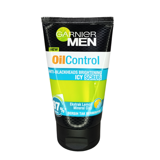 Garnier Men Oil Control Anti-Blackheads Brightening Icy Scrub - 100ml