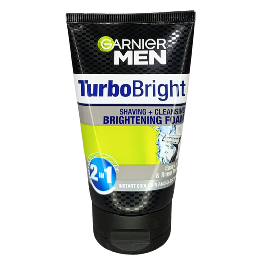 Garnier Men Turbo Bright Shaving + Cleansing Brightening Foam - 100ml