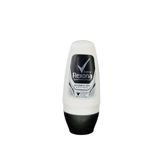 Rexona Roll On Deodorant Invisible Dry Black + White - 50ml