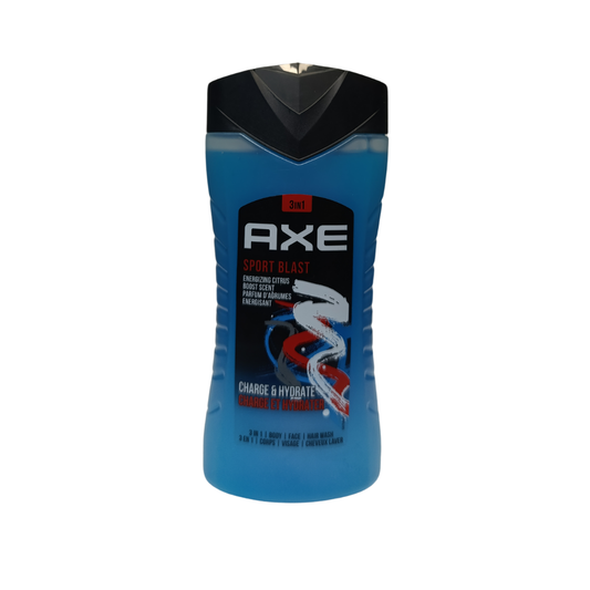 Axe Sports Blast 3in1 Shower Gel Body,Face And Hair Wash - 250ml