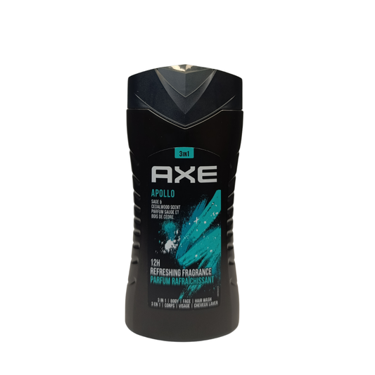 Axe Apollo 3in1 Shower Gel Body,Face And Hair Wash - 250ml