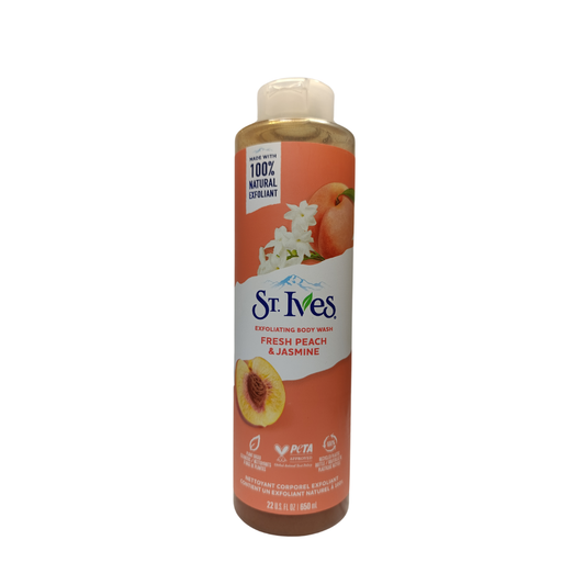 ST.Ives Fresh Peach & Jasmine Exfoliating Body Wash - 650ml