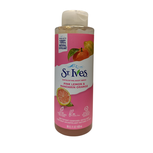 ST.Ives Pink Lemon & Mandarin Orange Exfoliating Body Wash - 473ml