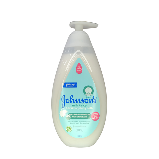 Johnsons Milk & Rice Hair & Body Bath - 500 ml