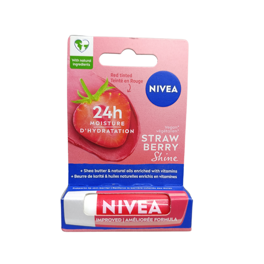 Nivea Straw Berry Shine Lip Balm - 4.8g