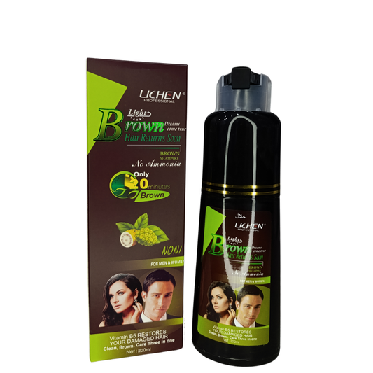 Lichen Hair Color Brown Shampoo - 200ml