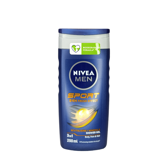 Nivea Men Shower Gel 3 in 1 Sport 24h Fresh Effect - 250ml