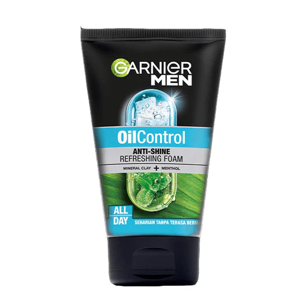 Garnierr Men Oil Control Anti-Shine Refreshing Foam, Face Wash - 100ml