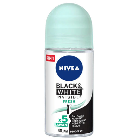 Nivea Roll On Deodorant Black And White Invisible Fresh - 50ml
