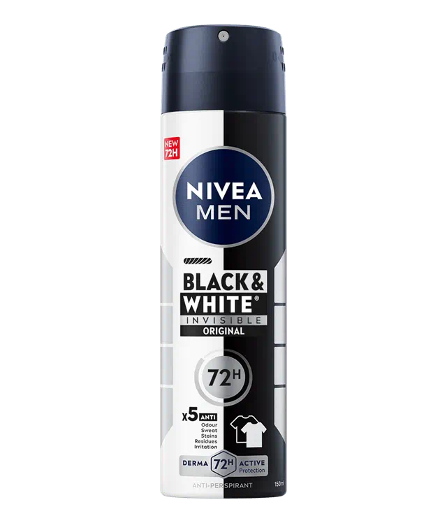 Nivea Men Anti-Perspirant Body Spray Invisible For Black & White - 150ml
