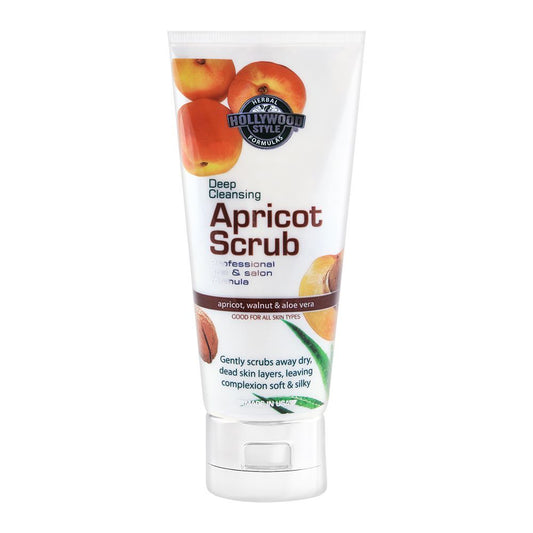 Holly Wood Style Deep cleansing Apricot Scrub With Apricot , Wallnut & Aloevera