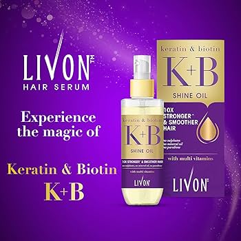 LIVON Keratin and Biotin Shine Oil 10x Stronger and Smoother Hair