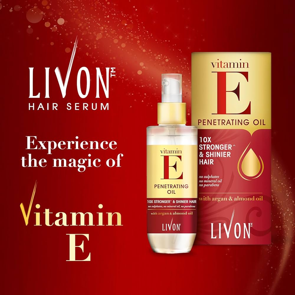 LIVON Vitamin E Penetrating Oil 10x Stronger and Shinier Hair